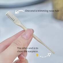 360-Degree Rotating Double-Headed Nose Hair Trimmer, Stainless Steel Safety Trimming Brush, Nose Hair Cleaning Tool - 1 - View 4
