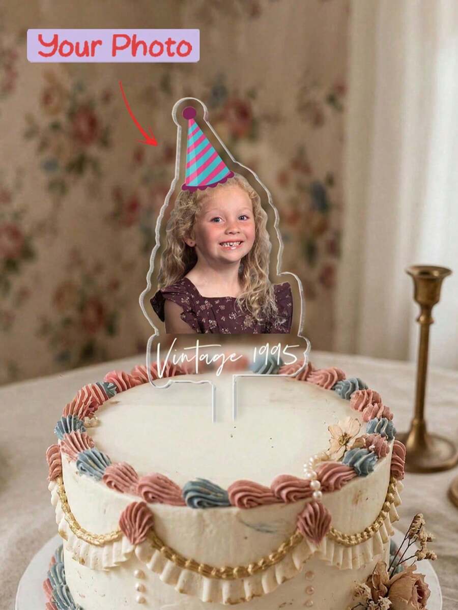 1-10pcs Personalized Character Photo Cake Toppers Customizable Character Design Cake Decoration For Birthday Wedding Family Gathering DIY Party - Multicolor - View 1