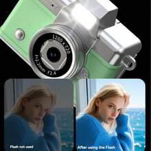 Vintage Roller Flip Screen Portable Camera, High Definition CCD Digital Camera With Lanyard, Suitable For Students And On-The-Go Photo/Video Recording, 200mAH - View 11
