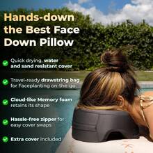 1 Pc Foldable Hollow Ergonomic Memory Foam Skin-Friendly Knitted Fabric No Face Pressure Neck Support Office Home Travel Lunch Break Nap Pillow - Multicolor - View 5
