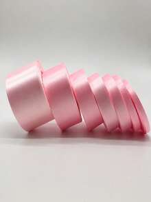 100 Yards (Approx. 91 Meters) 1 Roll Light Pink Polyester Ribbon, Bouquet Packaging Ribbon, Suitable For DIY Crafts, Gift Wrappin, First Day Of School - Baby Pink - View 7