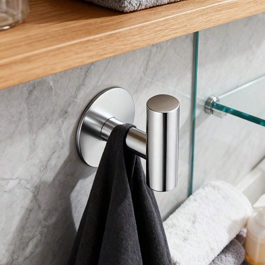 Spring/Summer New Stainless Steel Coat Hook, No Drilling Required, Suitable For Towels, Clothes And Bath Towels. Bathroom Storage Rack. Easter Gift, Mother's Day Gift