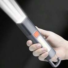 High Lumens LED Flashlight, Telescopic Zoom, Tactical Flashlight, USB Rechargeable, Built-In Battery, Suitable For Outdoor Emergency Lighting, Hiking, Camping, Fishing, Running, Work, Automotive And Other Outdoor Activities - Light Grey - View 12