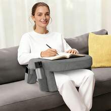 1 pieza Almohada de soporte para lectura en la cama con bolsillo lateral de almacenamiento, espuma suave ergonómica curva y multifunción - Multicolor - Ver 5