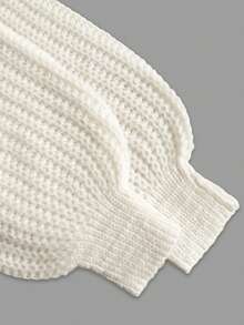 Sweater Wanita Kasual Sehari-hari Elegan untuk Perjalanan Santai Lembut dan Chic dengan Leher V, Lengan Panjang, Potongan Longgar, Serbaguna, Warna Polos, Musim Gugur dan Musim Dingin - Krem - View 10