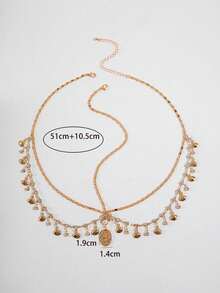 Girls' Luxury Head Chain, Fashion Bohemian Hair Accessory, Gold Hair Crown Headpiece Jewelry, Suitable For Back To School Season - Multicolor - View 5