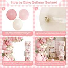 117pcs Pink Balloon Arch Garland Set, Suitable For Baby Shower, Bohemian Party, Birthday, Gender Reveal Party And Wedding Decoration - Multicolor - View 5
