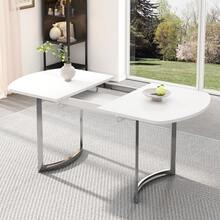 Mesa de Comedor Extensible 140/180 cm - Estilo Moderno - Blanco - Ver 4