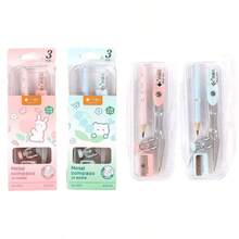1 Stücke Kompass 3-teiliges Set, Clip-Stift-Stil Legierung Einzelkompass Präzises Zeichnen Prüfungsbedarf, Cartoon Kompass, Studenten Zeichnen und Messwerkzeuge, geeignet für den Schulgebrauch - Sätze - Übersicht 8