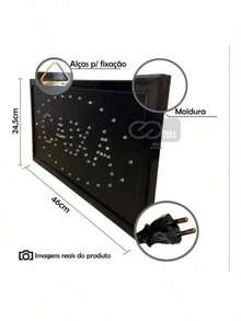 Placa Letreiro Painel Luminoso Led Aberto/fechado 2 em 1 220v - 220v - Visão 2