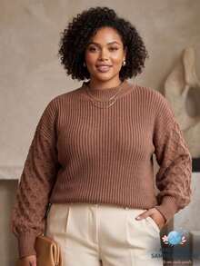 Plus Size Sweaters - marineblau - Übersicht 5