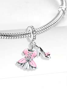 1pc Fashionable Exquisite Mushroom Dress Tree Beaded Pendant, Suitable For DIY Jewelry Making Such As Bracelets, Necklaces, Etc., Perfect Gift For Women And Girls - Silver - View 11