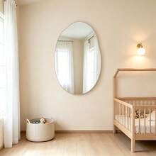 1pc Asymmetrical Acrylic Mirror Wall Sticker, Asymmetrical Shaped Acrylic Mirror, Unique Design, Home Decor, Kids Room Decorative Mirror - Multicolor - View 5