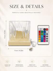 Artistic Square Ambient Lamp, 16-Color RGB Aurora Or Ripple Light With Touch Switch - 多色光 - 查看 12