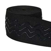 1/3/5/10m Elastic Non-Slip Woven Ribbon, Used For Belts, Clothing, Wavy Silicone Ribbon DIY Garment Sewing Accessories - C-Dark green - View 4