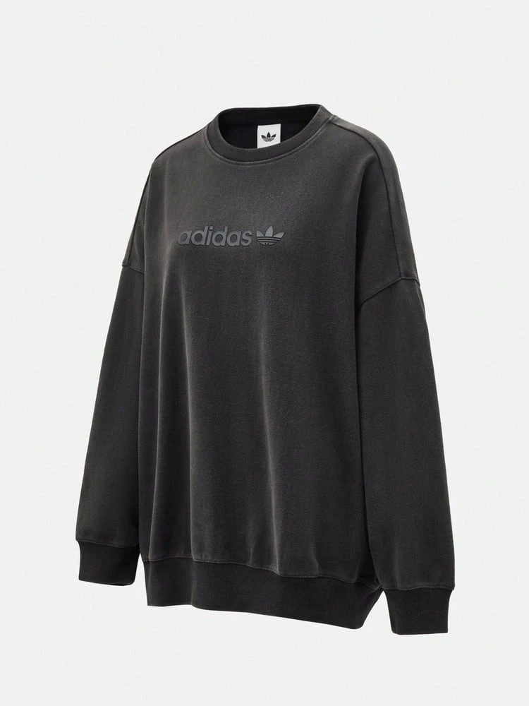 Adidas Originals Women's ESS SWEATSHIRT Knit Pullover Sweatshirt KG8255 - Grey - View 1