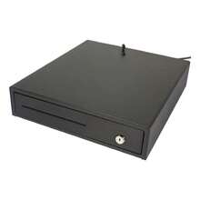 Cajón de dinero Nextep NE-514 negro, caja registradora con 4 compartimentos para billetes y 8 para monedas para tiendas y negocios - Ver 5