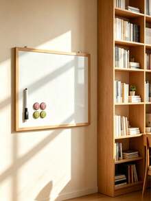 Log Frame Boards, Whiteboard For Writing And Blackboard For Note-Taking, Equipped With Magnetic Thumbtacks, Paintbrushes, Lanyards And Hooks, Available In Two Sizes, Dual-Purpose For Household Message Leaving And Office Display - A - View 5
