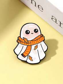 1pc Creative Cartoon Ghost Brooch, Suitable For Wearing On Suit Or Coat Collar, Applicable For Holiday Outfits, Parties, Halloween, Daily Use, Also Can Be Used As A Unique Accessory For Bags - One Size Fits All - View 6