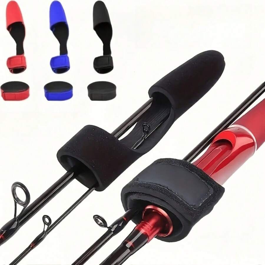 4pcs Fishing Rod Protective Covers, Flexible Rod Tip Covers And Wrap-Around Fishing Accessories - Multicolor - View 1