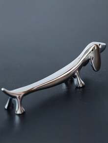 2pcs Set 1pc Dachshund Utensil Holder + 1pc Storage Bag, Alloy Chopstick/Fork Rest, Home Kitchen Dining Table Decor - View 3