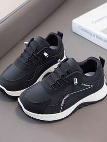 Boys & Girls Fashion Casual Sports Shoes With Non-Slip Sole - Black - View 3