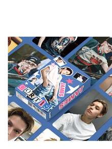 1pc 55pcs Zhao Yufan Laser Photo Cards, Celebrity Merchandise Self-Printed Card Box Set - Multicolor - View 11