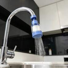 Fits Most Standard Faucets, Easy Installation In Seconds Without Tools, Convenient Disassembly And Cleaning. Fine Multi-Layer Composite Filter Material Effectively Traps Fine Impurities In Water, Optimizes Water Flow Smoothness, Soft Water Flow Without Splashing, Suitable For Daily Washing, Cleansing, Skin Care, And Countertop Cleaning. Compact Design Doesn't Occupy Much Space, Won't Obstruct Faucet Operation Angle, Suitable For Balcony, Washbasin, Bathroom And Other Scenarios. - Multicolor - View 2