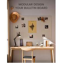 1pc No-Drill Rectangular Modern Fabric Frame Wall-Mounted Photo Wall Background Board, Detachable Bulletin Board For Home Office, Memo Notice Board, Photo DIY Handmade Board, Message Board, For Wall Decoration, Room Decor, Party Photo Display, Surprise Announcement, Wall Storage, Suitable For Bedroom/Study/Living Room/Office/Classroom/Dorm - Multicolor - View 9