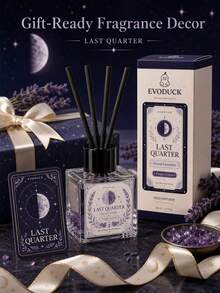 EVODUCK Pengharum Ruangan Kristal Bentuk Bulan Sabit 50ml, Pengharum Minyak Esensial Aroma Lavender Ozon, Kristal Ungu Terintegrasi, Dengan 4 Batang Serat, Dekorasi Ruangan Estetik Bertema Bulan, Hadiah Ulang Tahun untuknya, Pengharum Ruangan Kecil untuk Kamar Tidur, Kamar Mandi, Meja, Rak, Dekorasi Rumah - Aroma Campuran - View 11