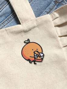 Bros Enamel Jeruk Lucu Minum Jus Kartun Kawaii Buah Pin Logam untuk Ransel Jaket - Jeruk - View 4