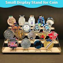 1-16 Soportes de exhibición de tarjetas acrílicas, soportes de exhibición de monedas; utilizados para exhibir tarjetas magnéticas, medallas de desafío, tarjetas de béisbol, tarjetas de intercambio, tarjetas deportivas, etc., adecuados para eventos de exhibición (el juego no incluye las tarjetas en sí). - transparente - Ver 9