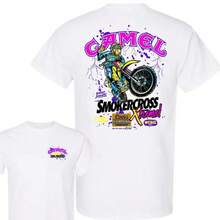 SmokerCross Xtreme T-Shirt Neon Motocross Graphic Tee For Dirt Bike Fans Retro 90s Motorcycle Racing Cotton Shirt For Men Gifts Streetwear,Y2K, - Black - View 4