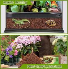 Riare 2 Pack Natural Coconut Fiber Substrate For Reptile- Premium Compressed Coconut Husk Terrarium Bedding For Reptile, Tortoise, Frogs, Snakes Hermit Crabs, Burrowing Animals - 4 Pack - View 6