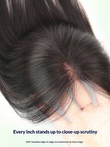 Synthetic Hair Top Natural-Looking Invisible Hand-Woven Seamless Clip-In Bangs Hair Piece Hair Clip For Women, Halloween - Multicolor - View 2