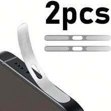 2片裝 18pro/18promax/18/17/17air/17pro/17promax/16/16pro/16promax/15/14/13 防塵膜，超薄自黏金屬防塵揚聲器網保護膜，揚聲器與充電孔防塵，確保音質不損，安裝簡單，防止灰塵進入 - 銀色 - 查看 29