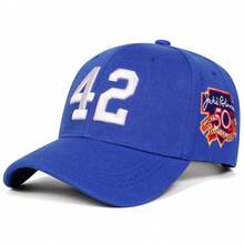 Random Color 1 Men's 42 Embroidered Five-Panel Baseball Cap, Adjustable, Fashionable Casual Hat Suitable For Spring And Autumn Travel - Blue - View 8