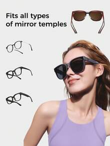 Beneunder Large Round Frame Foldable Prescription Fashion Glasses FD008 - Redwood - View 2