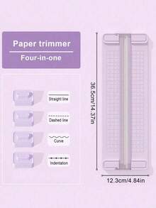 Juego portátil de 4 en 1 de cortador de papel, cortador de papel multifunción creativo mini con 4 cuchillas, adecuado para estudiantes, cortar fotos, documentos, manualidades, hogar y oficina, de vuelta a la escuela, útiles escolares - Multicolor - Ver 15