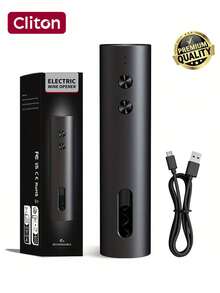 CLITON 可充電電動紅酒開瓶器禮品，4種選擇：單個開瓶器、基礎套組、經典套組、高級套組，適合新年、聖誕節、情人節、生日、婚禮與喬遷之佳節禮物，居家酒吧理想禮品 - 彩色 - 查看 14