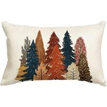 1 buah Sarung Bantal Motif Daun Oranye Musim Gugur, Sempurna untuk Dekorasi Sofa Musim Gugur dan Musim Panen Thanksgiving, Satu Sisi, Tidak Termasuk Isian Bantal - Krem - View 8
