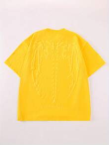 Herren Kurzarm-T-Shirt Sommer Casual Bedrucktes Schweres Baumwoll-T-Shirt mit Rundhalsausschnitt - Schwarz - Übersicht 8