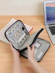 Electronic Product Storage Travel USB Cable Accessory Bag/Box, Waterproof, Suitable For Power Bank, Charging Cable, Charger, Mouse, Earphone, USB Drive, Etc. - Multicolor - View 3