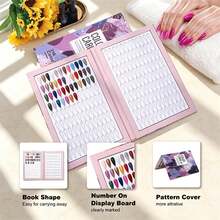 160/216/320 Color Nail Polish Color Chart Book, With Blank Nail Color Test Strips Nail Polish Display Album, Professional Nail Salon Color Chart Display Board, Suitable For Nail Art Supplies - Multicolor - View 2