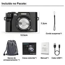 4K Digital Camera (For Professional Photography), 12x Optical Zoom, 75MP Auto Focus, Supports WiFi Network Camera Function, Equipped With 3-Inch Ultra-HD Display, Ideal For Travel And Video Blogging - View 10
