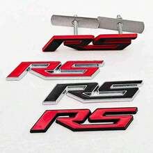 3D Metal RS Logo Sticker Front Grill Emblem Rear Trunk Badge For Chevrolet Blazer Lumina Camaro Cruze Monza Car Accessories - A - View 7