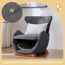 Walhai Design Loungesofa - Perfect For Pet Lovers - Grey 1 Seat - View 8