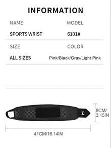 1pc Lightweight Adjustable Wrap-Around Wristband For Badminton, Tennis, Golf, Yoga - Multicolor - View 3