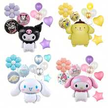 New Theme Children's Birthday Party Decoration Balloon Set, Includes Melody, Pink, Suitable For Birthday Party, Theme Party, Holiday Party, Graduation Party, School Opening Party And Christmas - Multicolor - View 1
