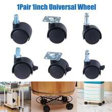 4Pcs 1/1.5inch Swivel Casters With Brake Universal Wheels Multi Purpose For Furniture Office Chair Suitcase Trolley - Multicolor - View 2